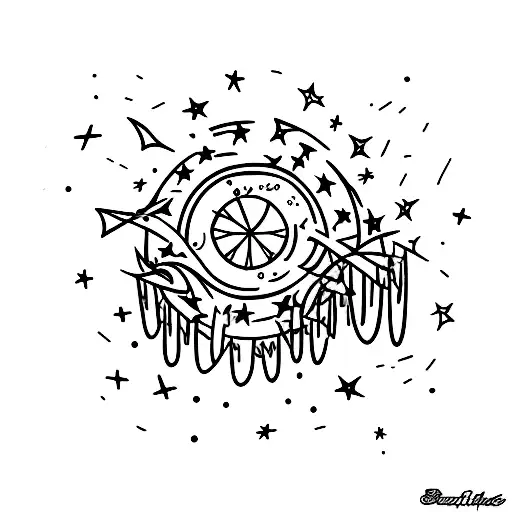 A Whimsical Depiction Of A Shooting Star Leaving A Trail Of Vibrant Colors In The Night Sky