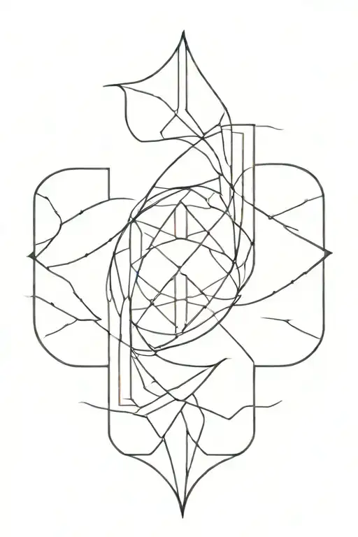 Symmetrical Simple Design With Solid Line