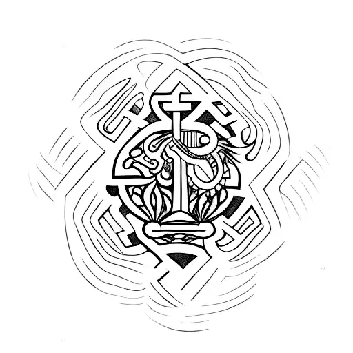 A Minimalist Tattoo Of A Greek Symbol That Represents Both Your Occupation And Your Favorite Thing