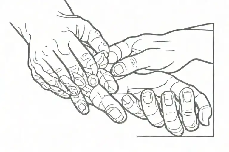 Hand Of Adam And A Cat Like In The Art By Miguel Angel