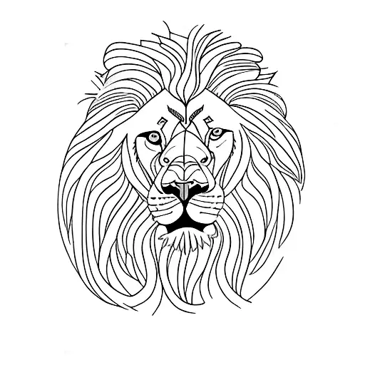 Lion With Main Turning Into A Willow Tree