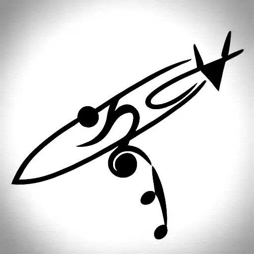 A Small Jet Or Plane With A Music Note