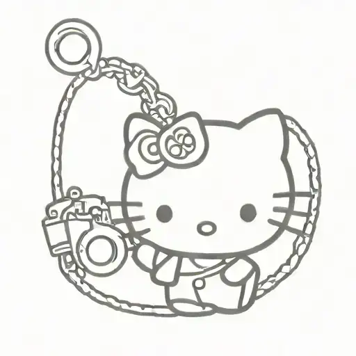 Hello Kitty Holds A Broken Heart In Handcuffs