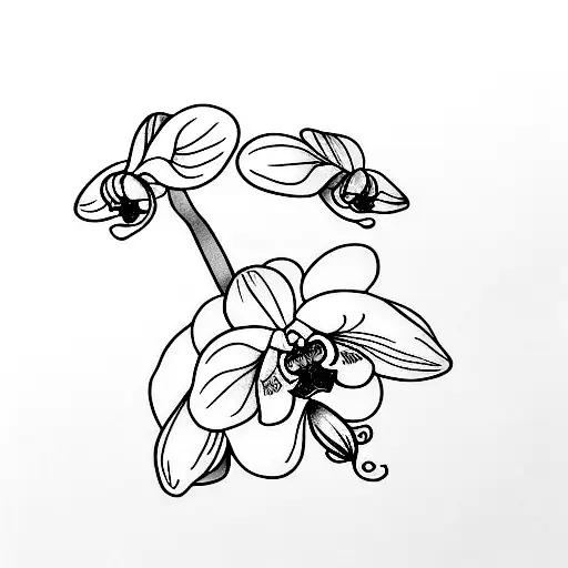Small Orchid That Says Denise In Handwritten