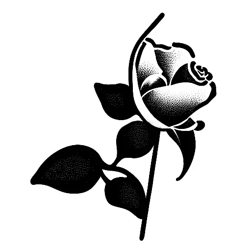 Bouquet With A Rose And A Daffodil And A Lily Of The Valley And A Violet