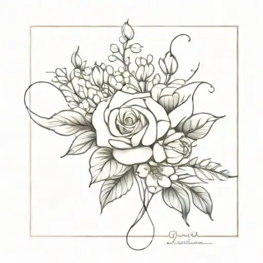 Flower Bouquet Rose And Lily Of The Valley