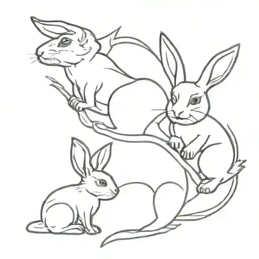 Super Simple Matcing Tattoos One Should Be A Bunny And One Should Be A Monkey