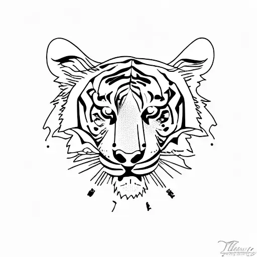 Tiger With Strong Stare