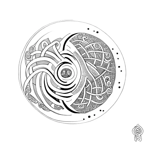 A Motherly Tree Of Life Embracing A Yin-yang Symbol As A Tribute To Motherhood