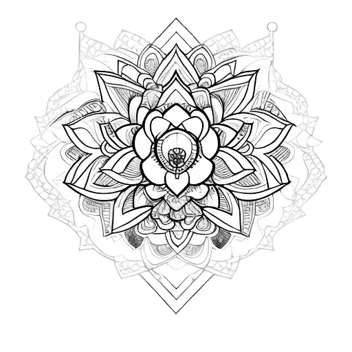 Hourglass Containing Lotus Flower And Lorenz Attractor Plot Shaped Like A Butterfly