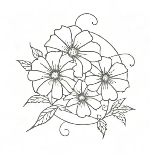 Aster And Morning Glory With Virgo Zodiac Sign