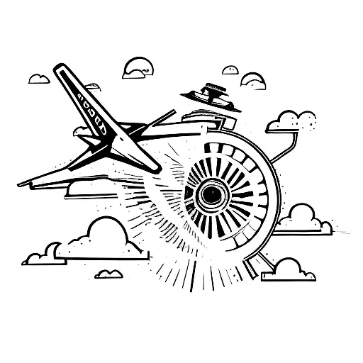 Airplane With Wanderlust Word