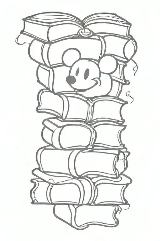 Disney And Books Forming The Shape