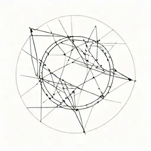 Balanced Chaos With Geometric Line Or Beams Within A Circle Shape