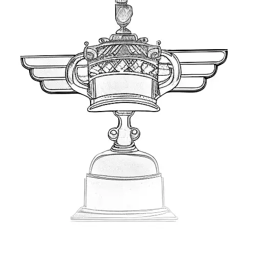 A Golden Trophy With A Black Background