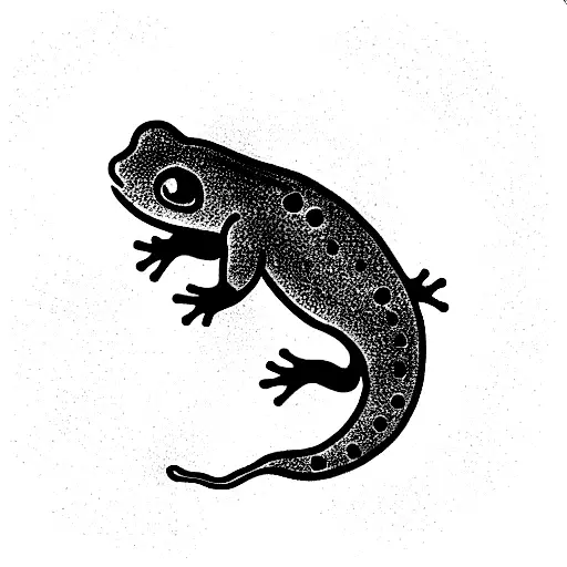 Salamander Emerging In The Fire