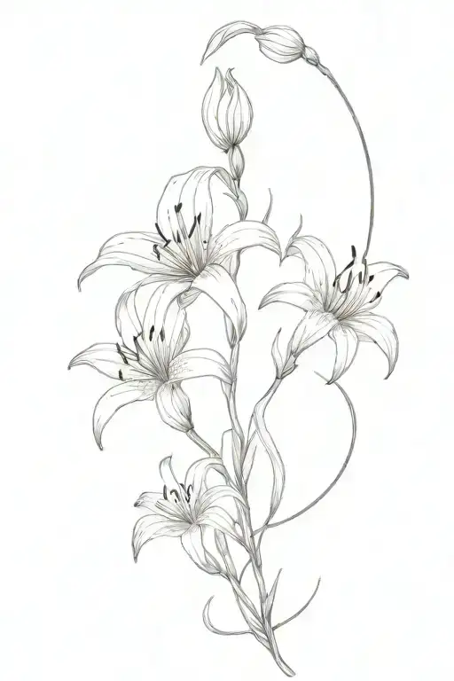 Spider Lilies Scattered Throughout With A Snake Wrapped