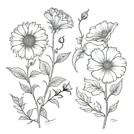 Aster And Morning Glory With Virgo Zodiac Sign