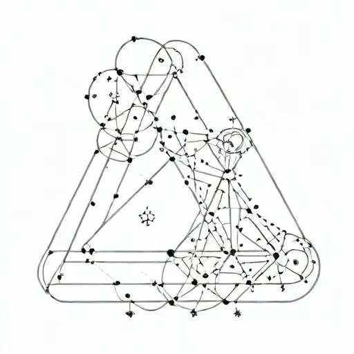 Aquarius Constellation With Intricate Geometric Patterns