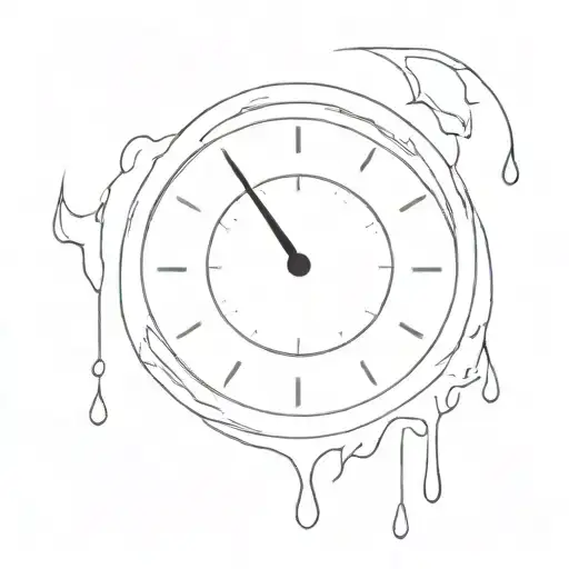 A Clock With Drops Instead Of Hands And This Clock Must Slowly Flow Into The Trash Can