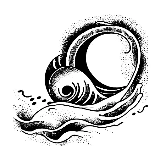 Ocean Wave And Letter A