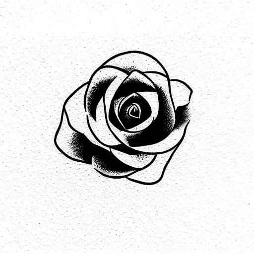 One Line Rose
