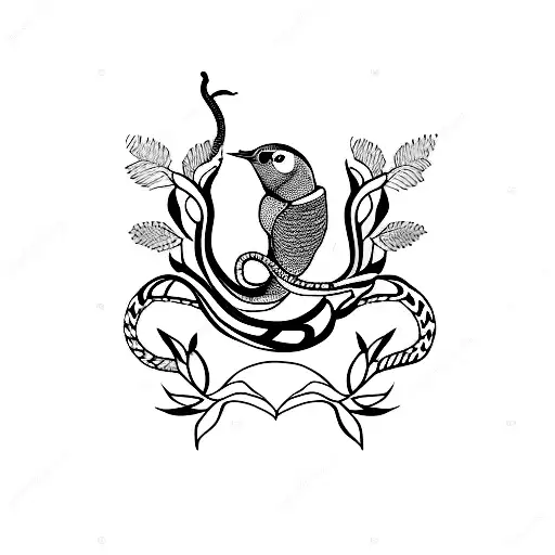 Swallow Bird And Snake