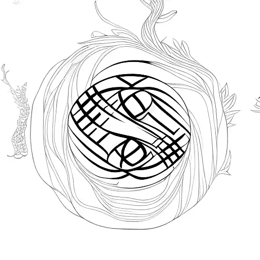 Breath Symbol Along With Tree Of Life