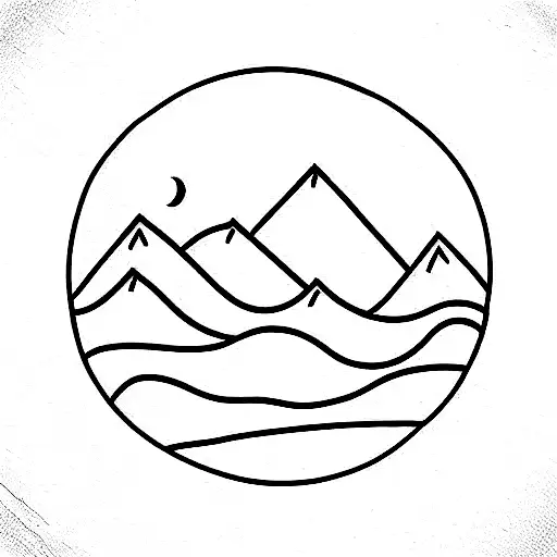 Mountain Range With River