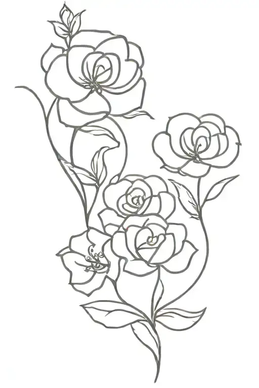 Mom Children Flowers