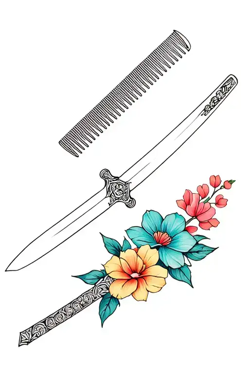 Mulan Sword And Mulan Flower Comb