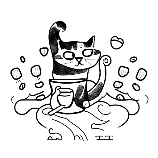 Cat With Coffee