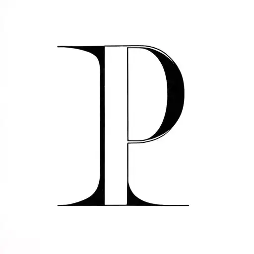 Roman Number 1 And Alphabet P