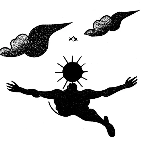 Icarus Falling Upwards From The Sun