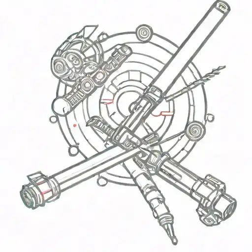 Starwars Lightsaber With Gamer Buttons And Naruto Sign