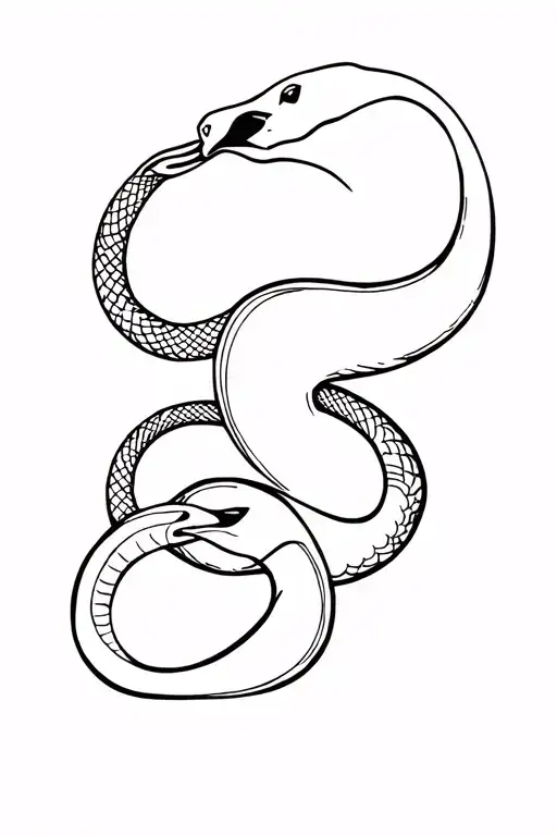 Zodiac Dog And Snake Intertwined