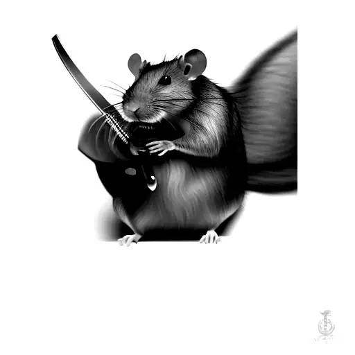 A Rat Holding A Sword