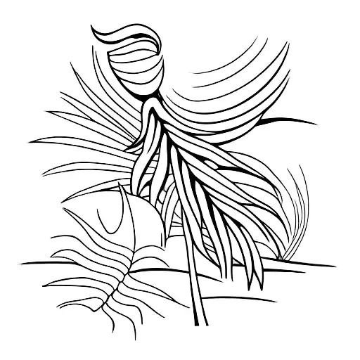 Palm Tree Sunset Beach