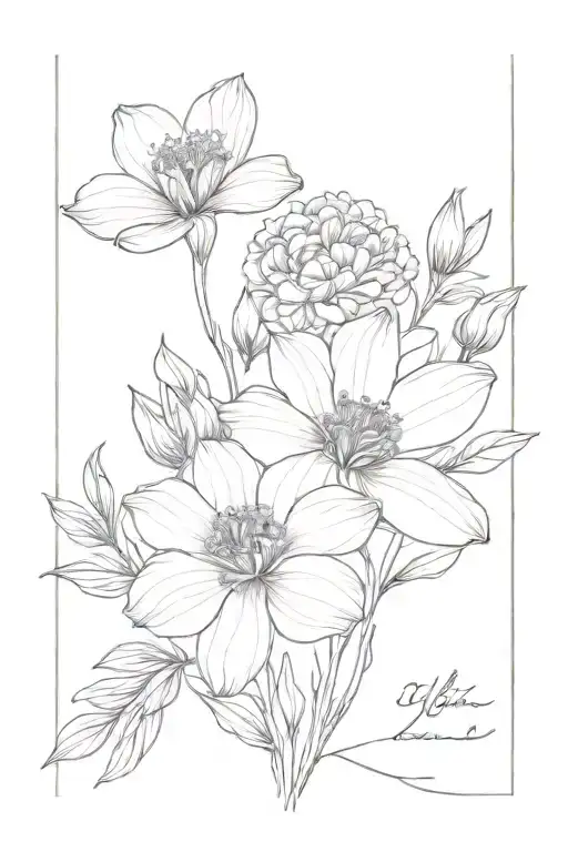 Birth Flowers Bouquets All Blended