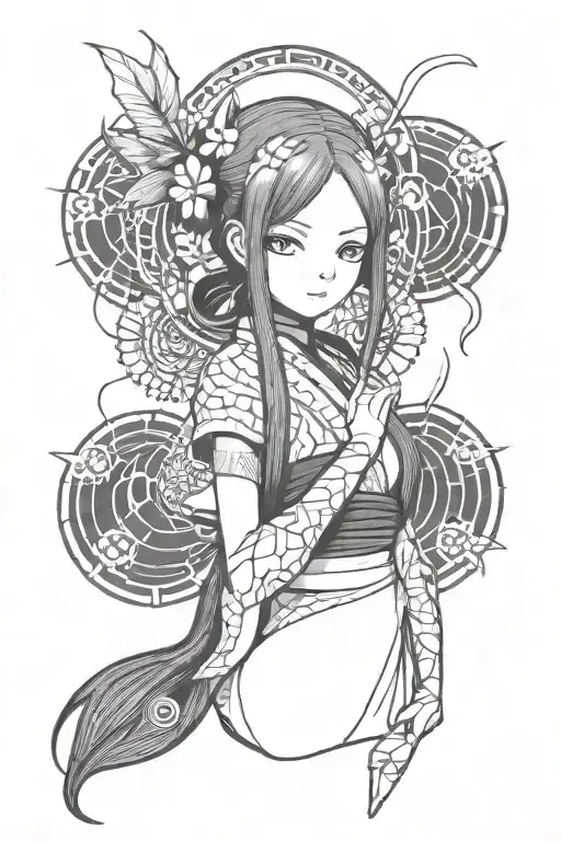 Kaguya Otsutsuki Naruto Hentai Art Tattoo Design