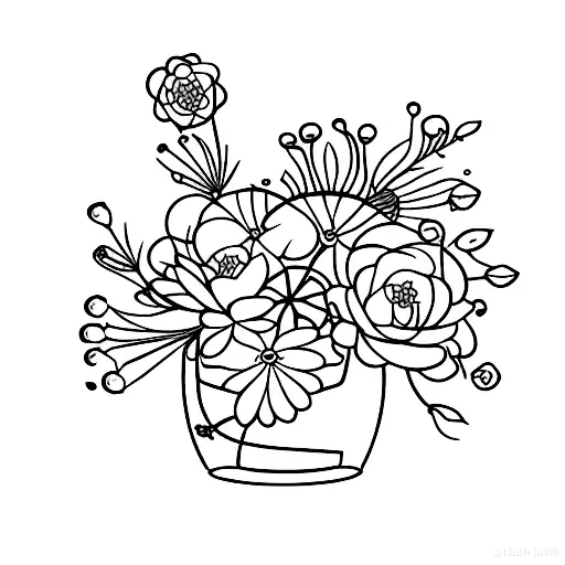 An Emt Symbol Surrounded By Baby's Breath Flowers