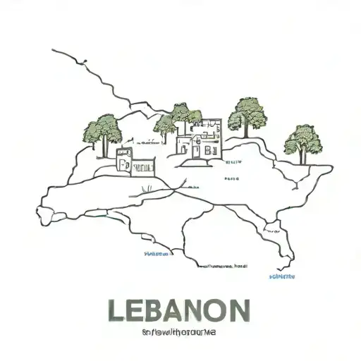 Lebanon Map With Family Word Family