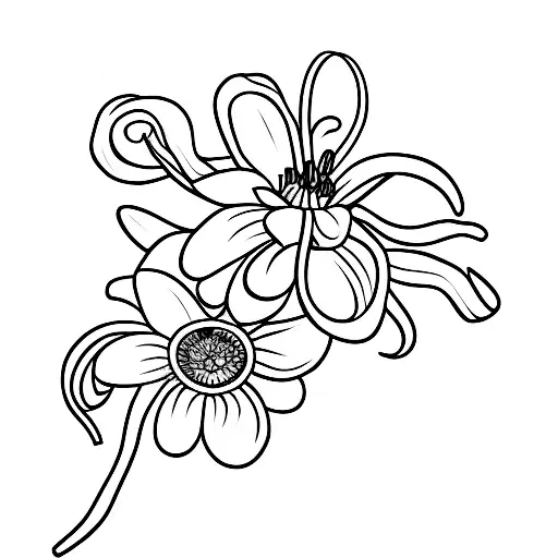 Lily Of The Valley Flower Chrysanthemum And A Safety Pin