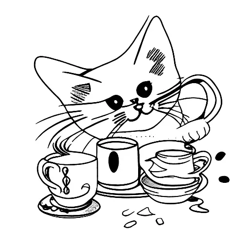 Cat With Coffee