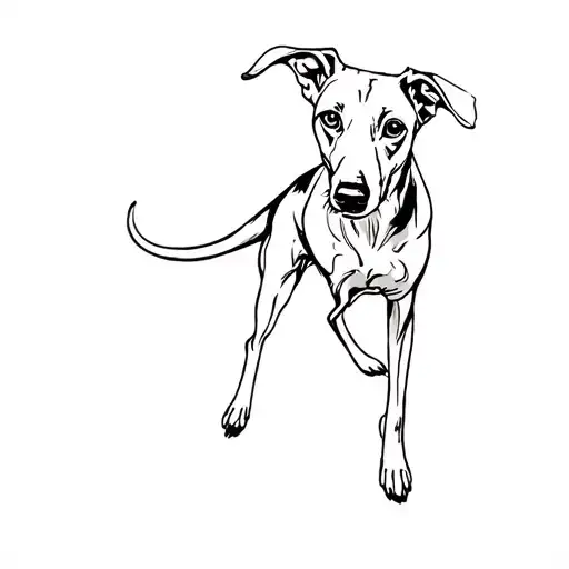 A Greyhound Dog Tattoo