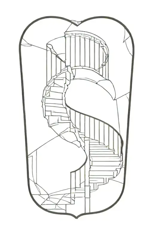 Sprial Staircase Deteriorating Gothic Architecture