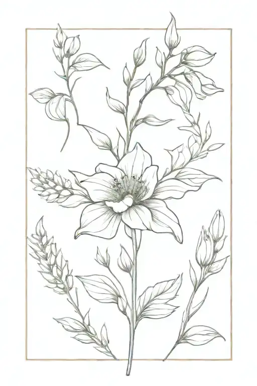 January Birth Flowers Spine