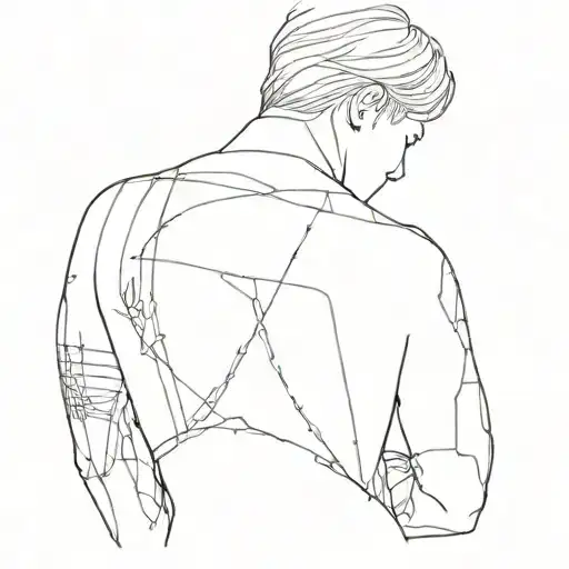 Line Work Tattoo Back Tat