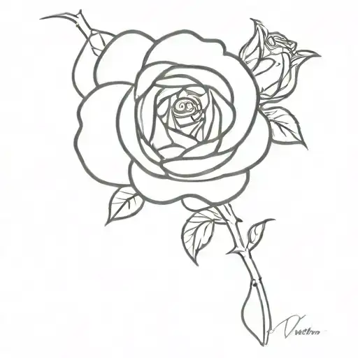 Rose With Letters Iv In It