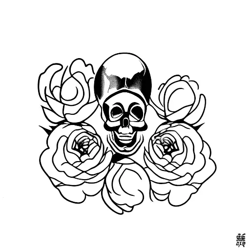 Skull Roses Peony